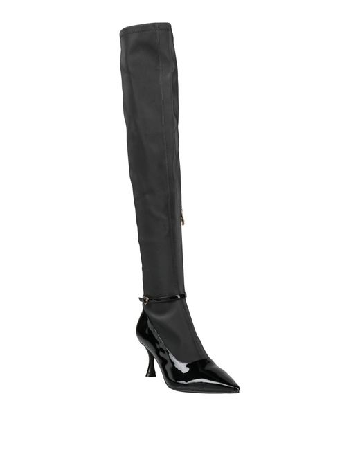 Tosca Blu Black Studio Boot Leather, Textile Fibers