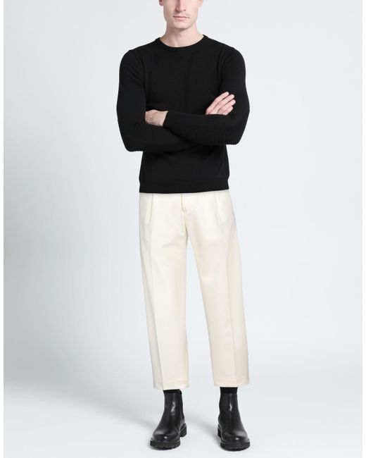 Incotex White Ivory Pants Virgin Wool for men