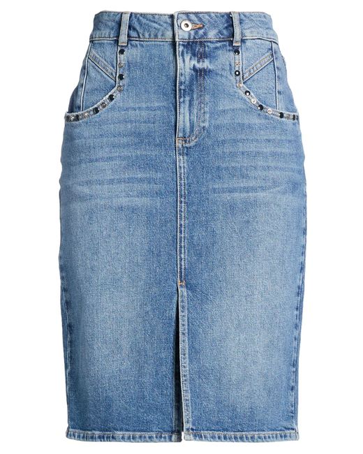 Liu Jo Blue Denim Skirt Organic Cotton, Elastane