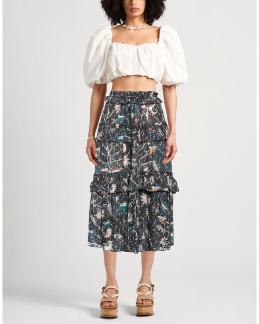 Ulla Johnson Gray Midi Skirt