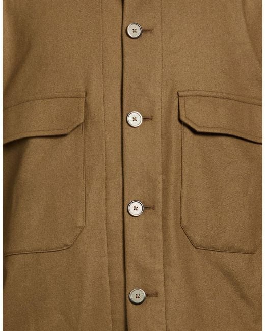 Santaniello Brown Jacket Wool, Polyamide, Virgin Wool, Elastane for men