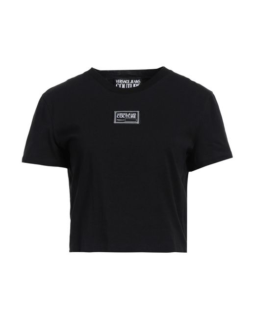 Versace Black T-Shirt Cotton, Elastane
