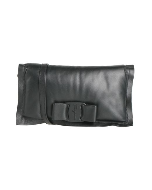 Ferragamo Gray Cross-Body Bag Leather