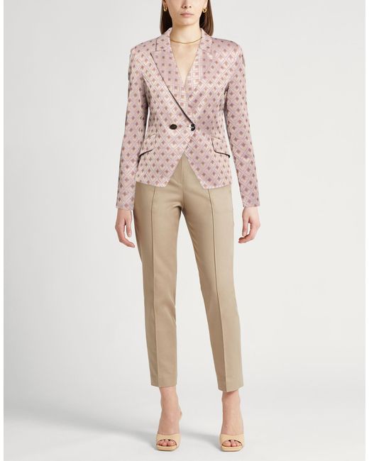 Liu Jo Pink Blazer Polyester, Polyamide, Viscose, Elastane, Metallic Polyester