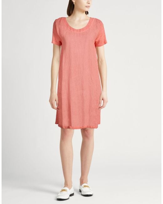 120% Lino Pink Mini Dress