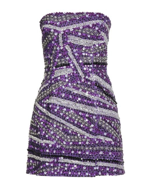 DES_PHEMMES Purple Mini Dress