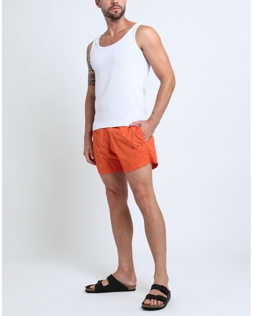 Off-White c/o Virgil Abloh Orange Nylon Swim Shorts for men