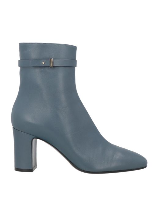 Giorgio Armani Blue Ankle Boots Leather