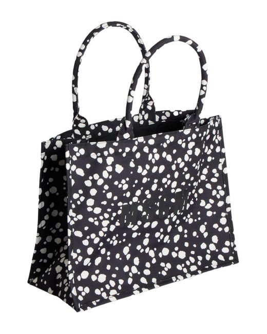 MSGM Black Handbag Textile Fibers