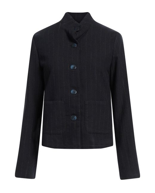 ALESSIA SANTI Blue Jacket Cotton, Polyester, Wool, Polyamide