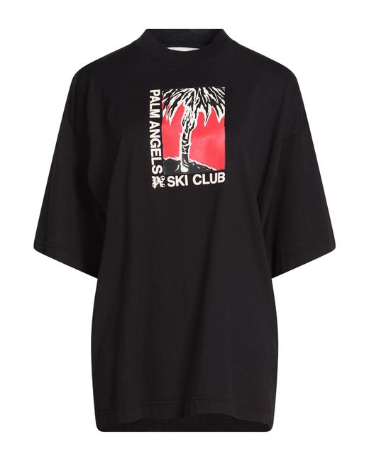 Palm Angels Black Palm Soft Fit T Shirt Ski Club