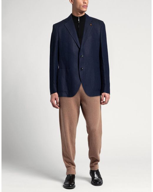 Sartoria Latorre Blue Blazer Linen for men
