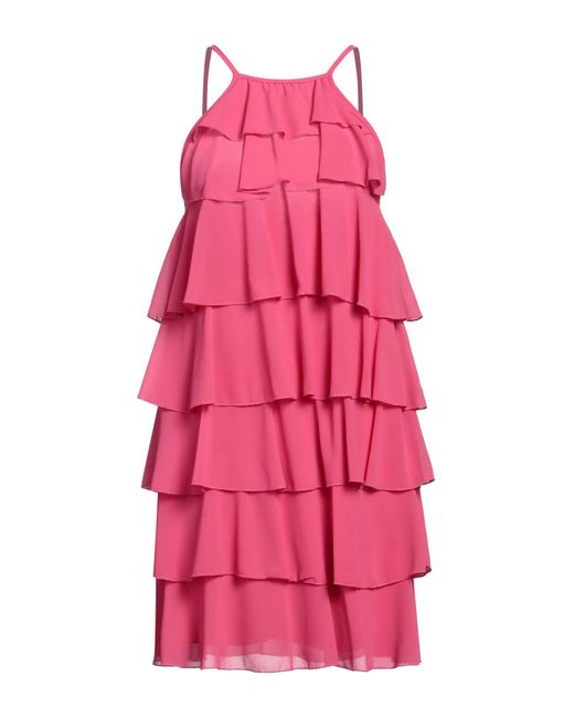 Kontatto Pink Fuchsia Mini Dress Polyester