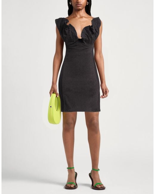 Y. Project Black Mini Dress Cotton, Elastane