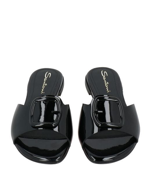 Santoni Black Sandals
