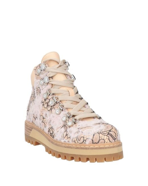 Le Silla Natural Ankle Boots Leather, Textile Fibers