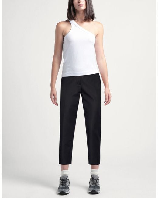 Maison Common Blue Pants Cotton, Polyamide, Elastane