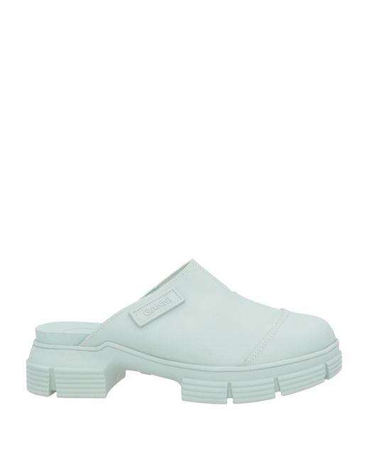 Ganni Green Mules & Clogs