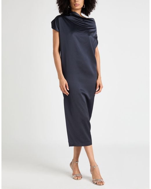 Gentry Portofino Blue Maxi Dress Viscose, Wool