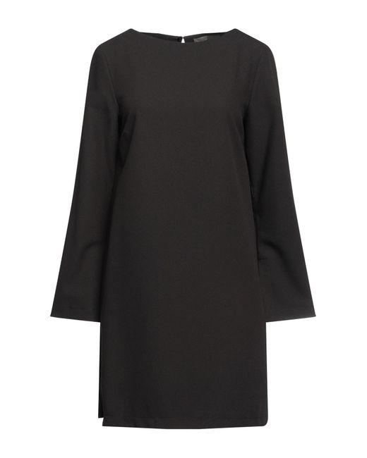19.70 Nineteen Seventy Black Mini Dress Polyester, Viloft, Elastane