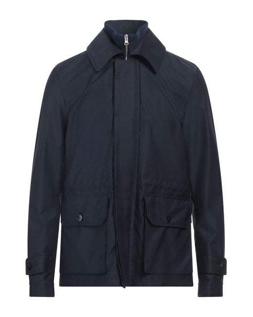 Luigi Bianchi Blue Jacket Wool, Polyamide for men