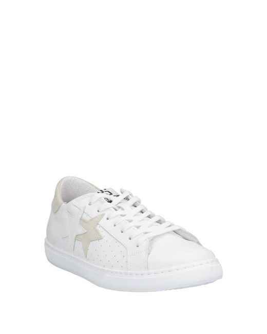 2 Star White Trainers for men