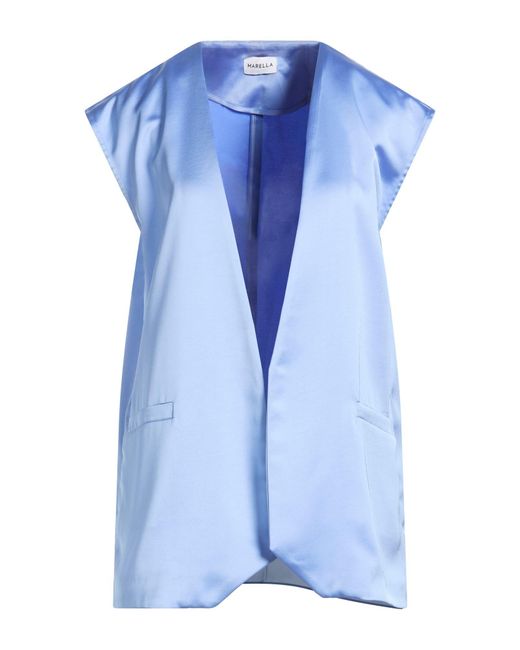 Marella Blue Light Tailored Vest Polyester