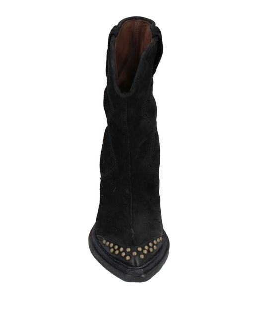 A.s.98 Black Ankle Boots Leather