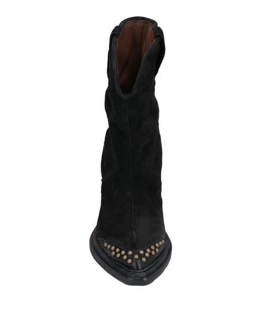 A.s.98 Black Ankle Boots Leather