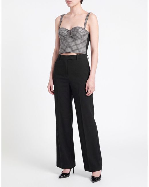 DES_PHEMMES Gray Top Polyamide, Virgin Wool, Polyester, Elastane