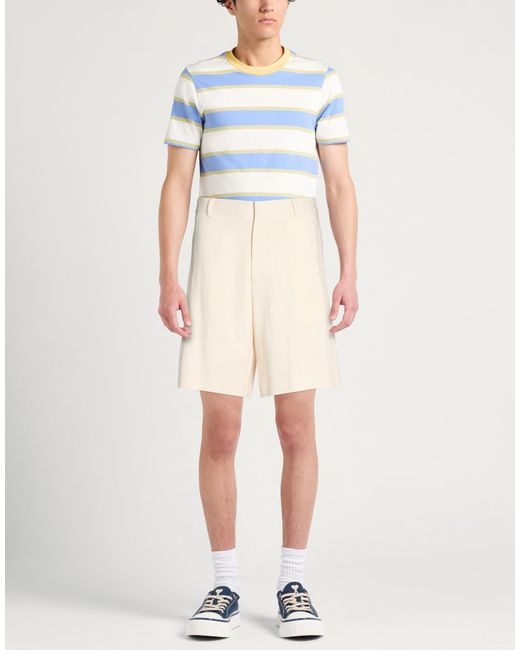 MSGM Natural Shorts & Bermuda Shorts Viscose, Polyester, Elastane for men