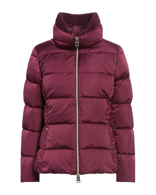 Herno Purple Puffer Polyester, Wool