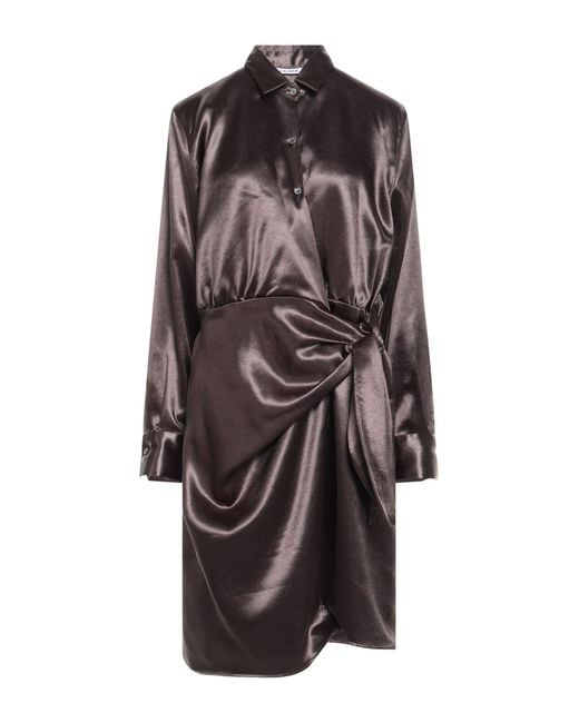 Caliban Brown Dark Mini Dress Polyester