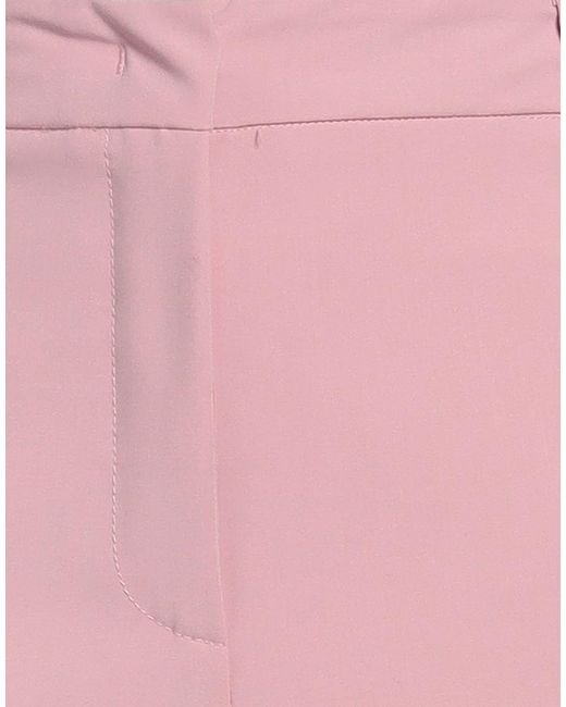 RUE DU BAC Pink Pants Polyester, Viscose, Elastane