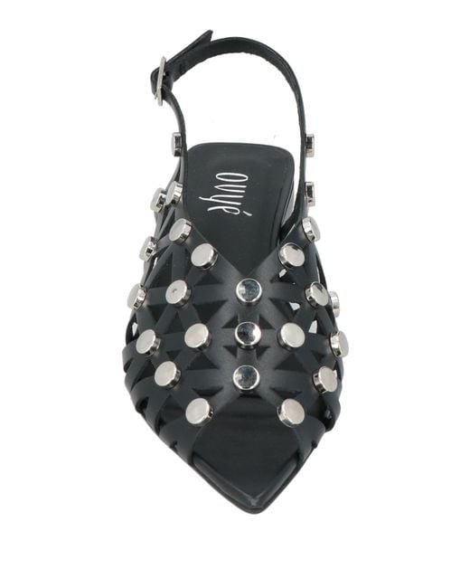 Ovyè Black Sandals Leather