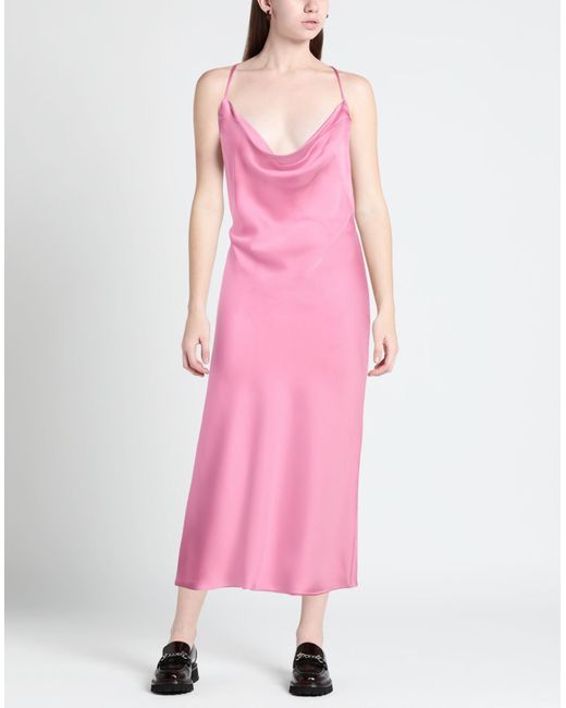Norma Kamali Pink Midi-Kleid