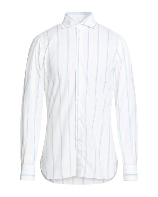 Isaia White Shirt Cotton for men