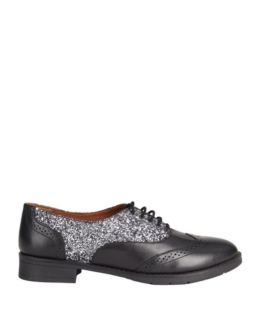 Gioseppo Gray Lace-Up Shoes Leather