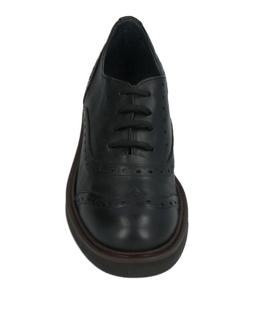 #RIKYN Black Lace-Up Shoes Leather