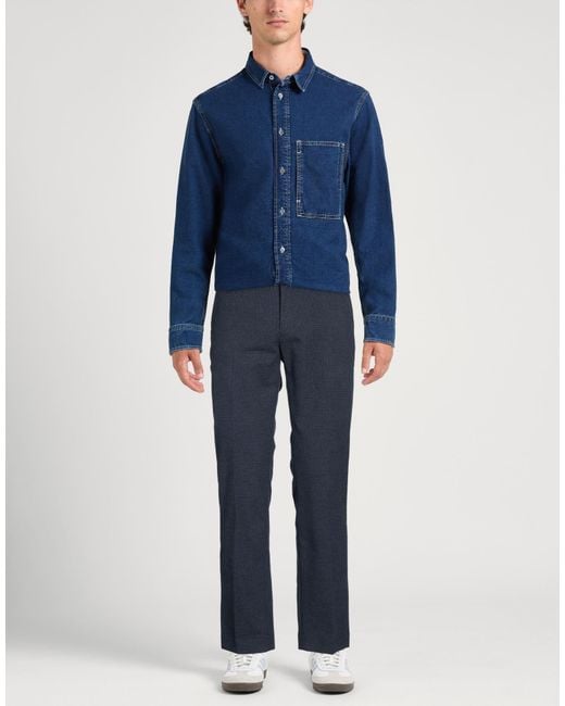 Tommy Hilfiger Blue Pants Polyester, Cotton, Viscose, Elastane for men