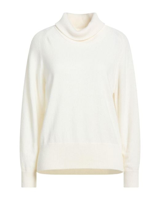 Alpha Studio White Turtlenecks