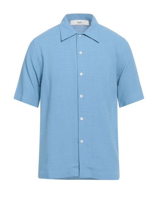 Camisa Séfr de hombre de color Blue