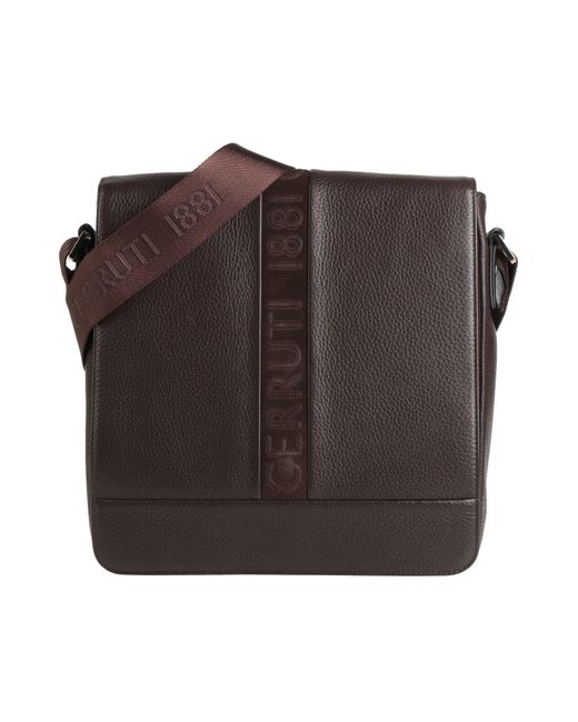 Cerruti 1881 Brown Dark Cross-Body Bag Leather for men