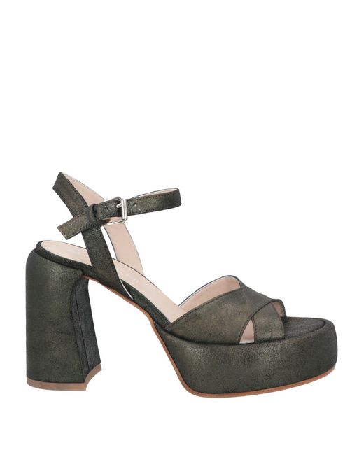 Elena Iachi Metallic Sandals