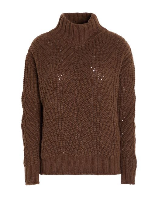Aragona Brown Turtleneck