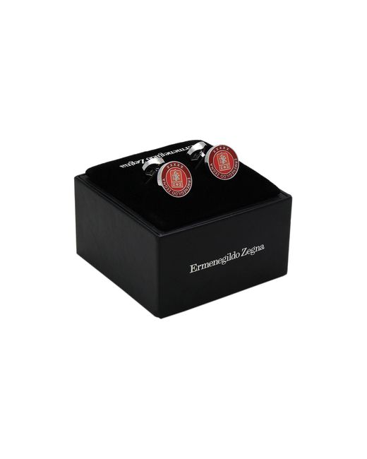 Zegna Red Cufflinks And Tie Clips for men