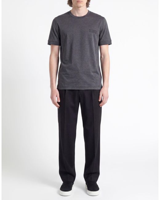 Kiton Gray Knt T-Shirt Cotton for men