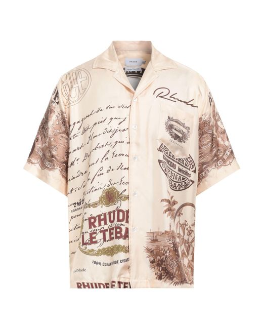 Rhude Natural Shirt Silk for men