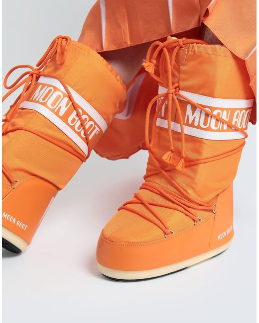 Moon Boot Icon Snow Boots in Orange Lyst