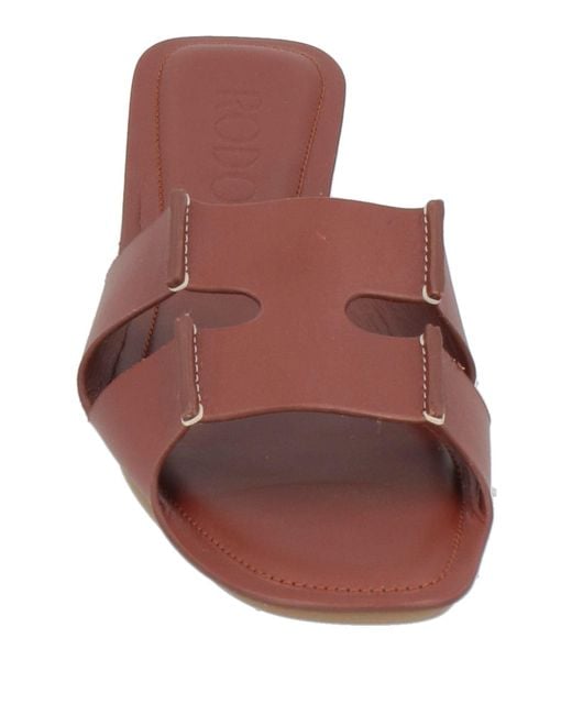 Rodo Brown Sandals Leather
